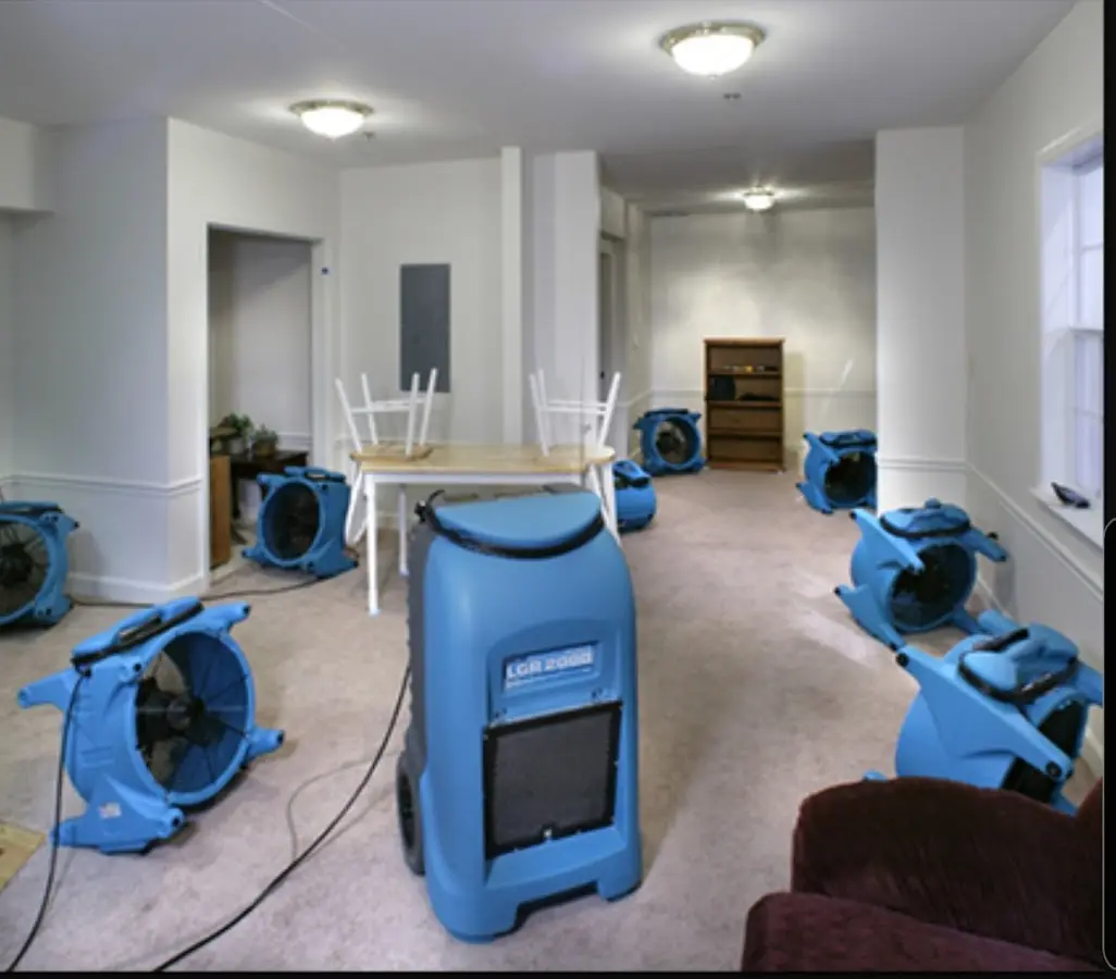 Air movers and dehumidifier setup for Water Extraction & Removal in Bar Harbor